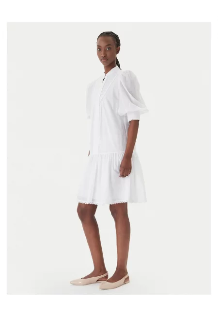 Rochie de zi  bumbac - alb