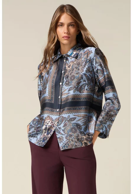 Сатинирана риза с принт