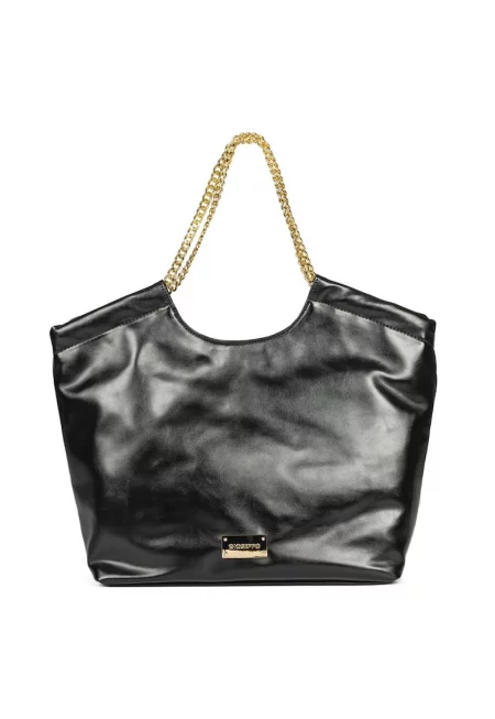 Шопинг чанта Saedder от еко кожа - Черен