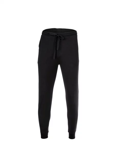 Спортен панталон с памук и връзки - Черен