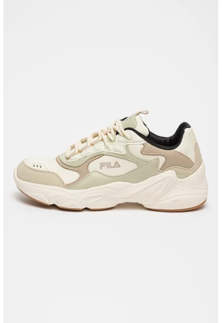 Спортни обувки Collene CB с еко кожа - Бял/Пепеляво сиво