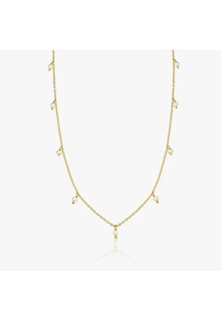 Сребърно колие Golden Margot - Естествени перли