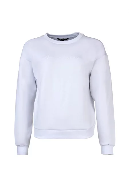Суитшърт с лого - Бял