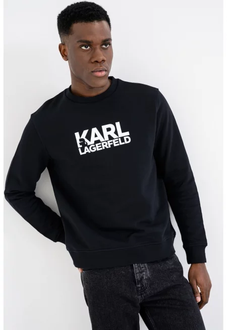 Суитшърт с овално деколте и лого