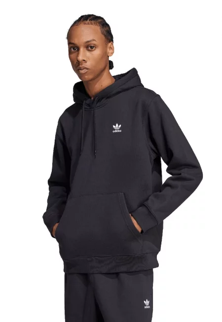 Свободно худи с паднали ръкави - Избеляло черно