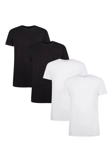 Тениска Ruben - 4 броя - Бял/Черен