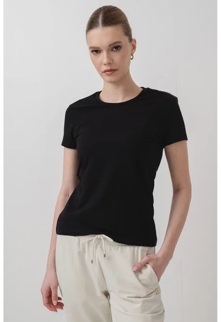 Тениска с лого - Черен