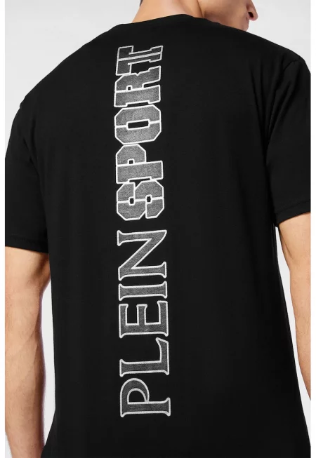 Тениска с лого на гърба - Черен/Сребрист