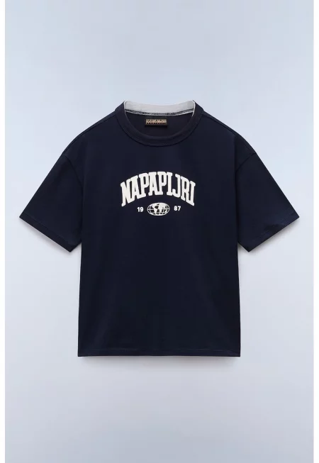 Тениска с лого отпред и отзад