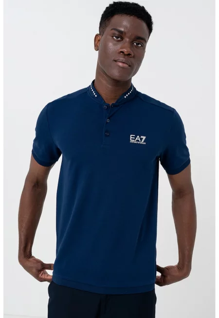 Тениска с памук с копчета