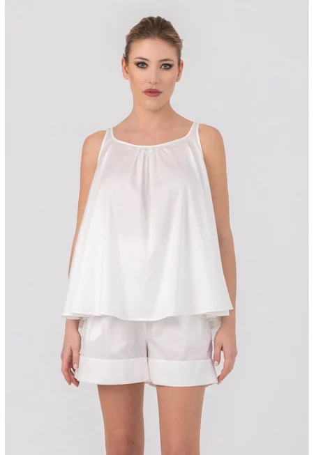 Топ Betti с връзка - Бял