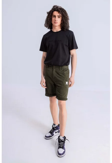 Унисекс бермуди със скосени джобове - Каки