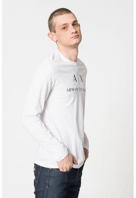 Вталена памучна блуза - Бял