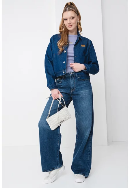 Яке от деним с копчета - Тъмносин