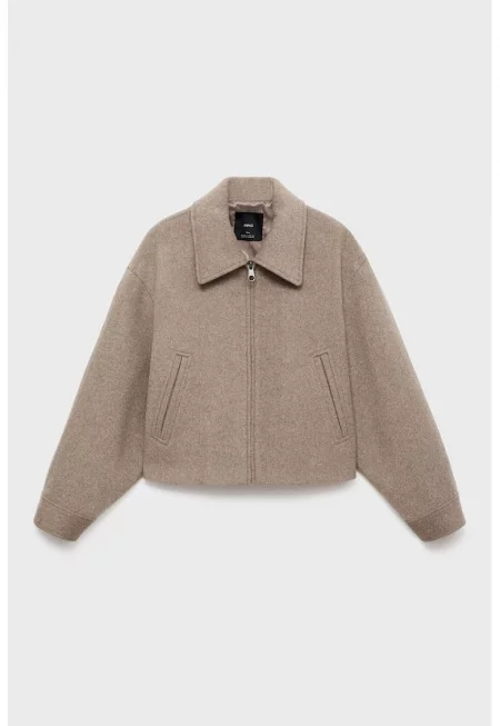 Яке с вълна с двойни ревери