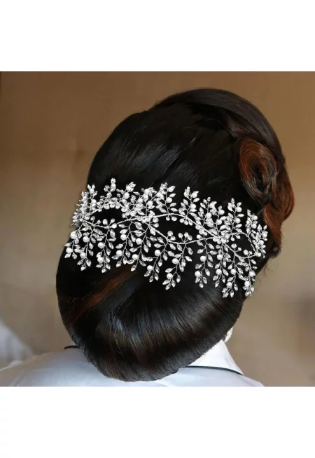 Аксесоар за коса - сребро - с камъни - Thorid C11 -