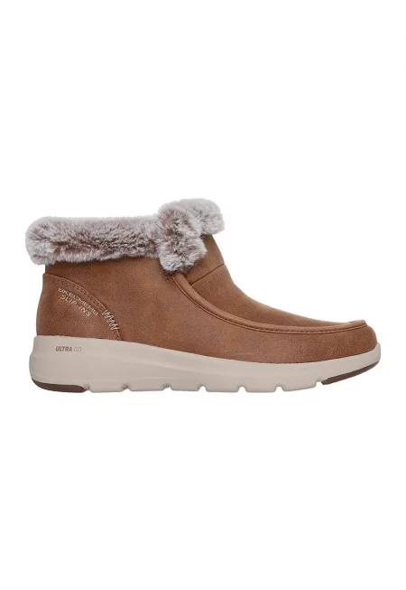 Боти Glacial Ultra Cozy Getaway тип Slip-Ins с еко пух - Карамел