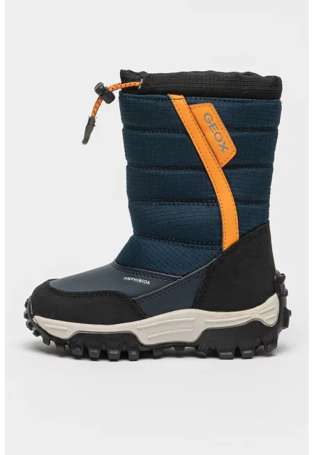 Ботуши с лого - Оранжев/Тъмносин