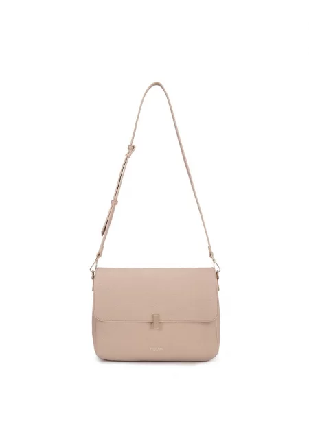 Чанта през рамо от еко кожа - Бежов