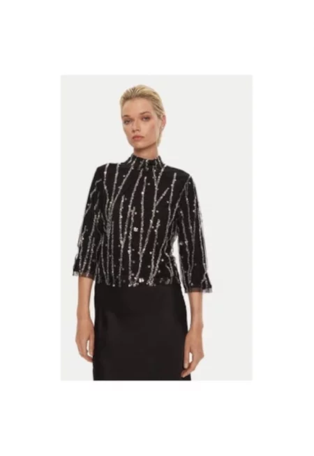 Дамска блуза -  304010101 - Полиестер - Черна - Черен