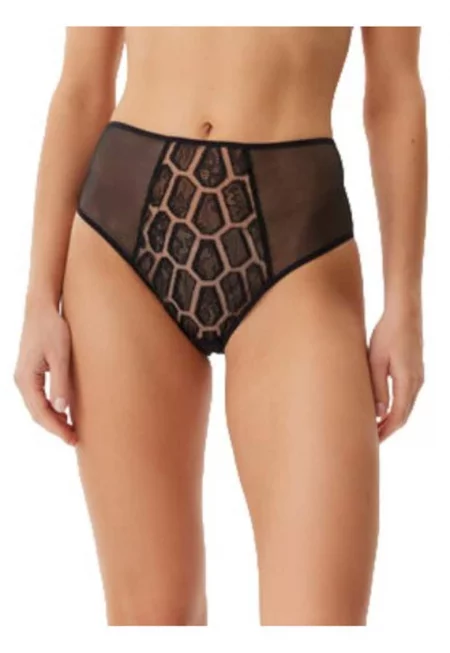 Дамски бикини -  REPTILIA - полиестер и полиамид - черни -