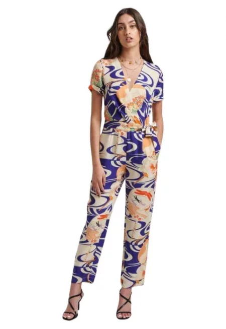 Дамски гащеризон - Superdry - винтидж - вискоза - многоцветен