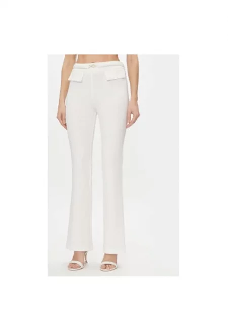 Дамски панталон -  303992019 - Полиестер - Бял - Бял