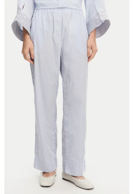 Дамски панталон -  304893049 - Памук - Син