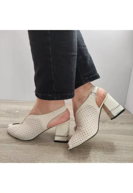 Дамски сандали  892 - Елегантни Бежов - Бежов