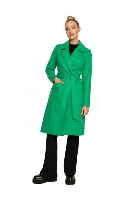 Дамско палто -  Полиестер/Акрил - Зелено