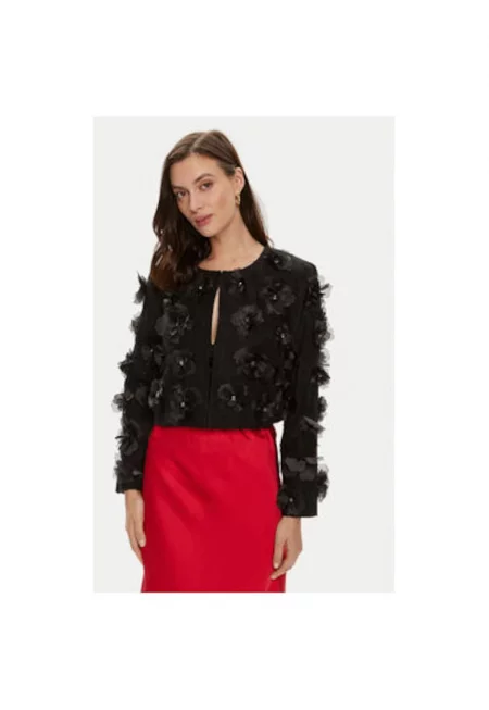 Дамско яке - Изработено по поръчка - 304354809 - Вискоза/Полиестер/Полиамид - Черно - Черен