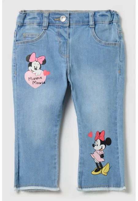 Дънки с принт на Minnie Mouse