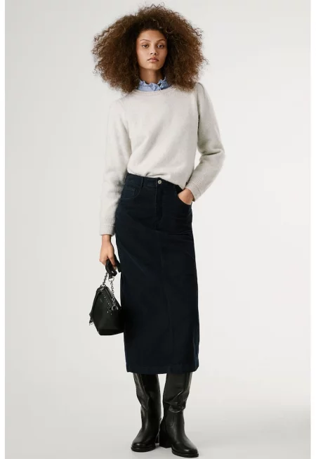 Дънкова права пола - Ултрамарин синьо