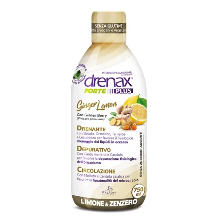 Диуретична формула за здрави бъбреци - Drenax® със сок от бреза и ортосифон, 750 ml, 25 дози (с вкус на джинджифил и лимон)