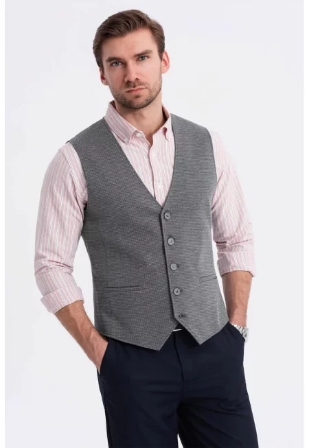 Елек с памук - Tъмносив