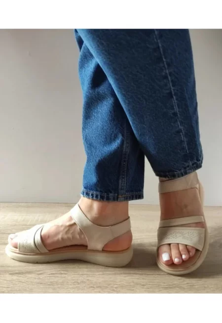 Ежедневни дамски сандали  33192 Крем - Крем - Крем