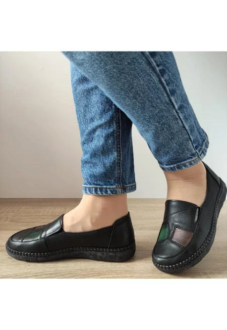 Ежедневни обувки Дамски  2309 Черно + Кафяво + Зелено - Черно + Кафяво и Зелено - Многоцветен