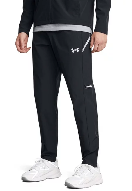 Фитнес панталон Woven с еластична талия - Бял/Черен