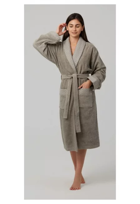 Халат хотелски за баня - Мохер - едноцветен