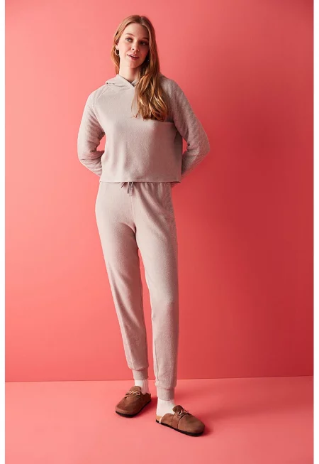 Худи с реглан ръкави - Бежов