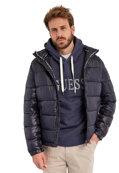 JEANS - Подплатено зимно яке с качулка