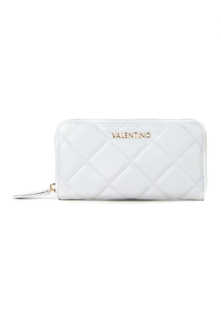 Капитониран портфейл Ocarina с цип - Светло сив