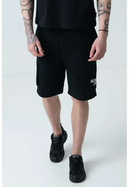 Къс карго панталон с лого