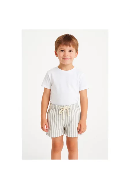 Къс раиран панталон с връзка