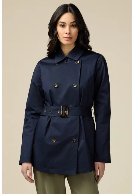 Къс тренч с колан