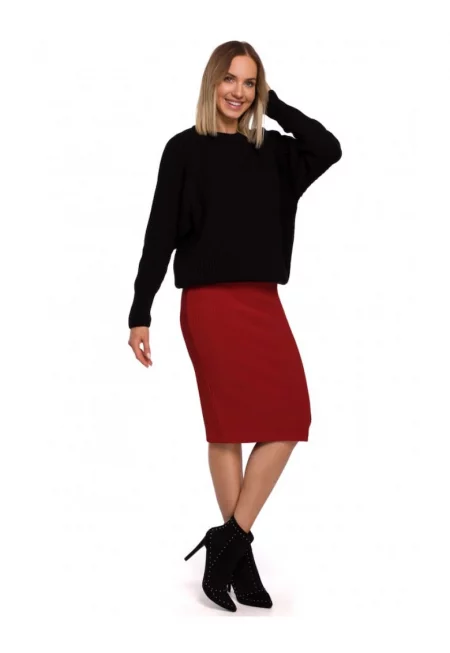 Класически  пуловер - акрил - полиамид - черен