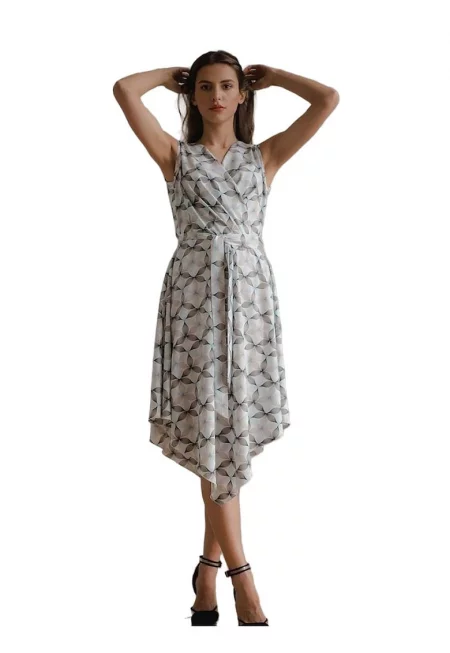 Коктейлна рокля 59021943 - Ленитиф - Полиестер/Еластан - Многоцветна