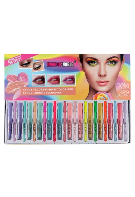 Комплект  24 цвята - устойчив на трансфер - флуоресцентни цветове