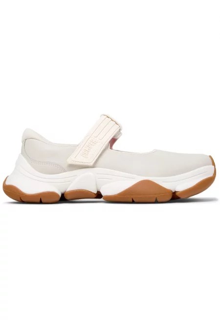 Кожени обувки Karst 2 Mary Jane - Мръснобял