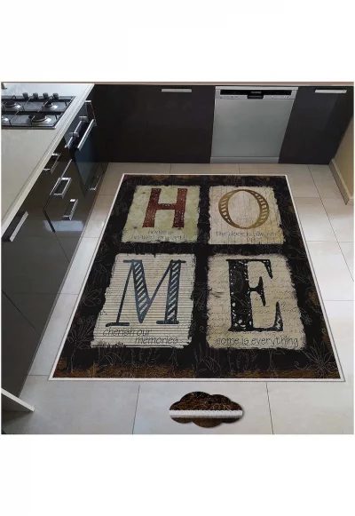 Кухненски килим  с дигитален печат и тъкана основа Flat